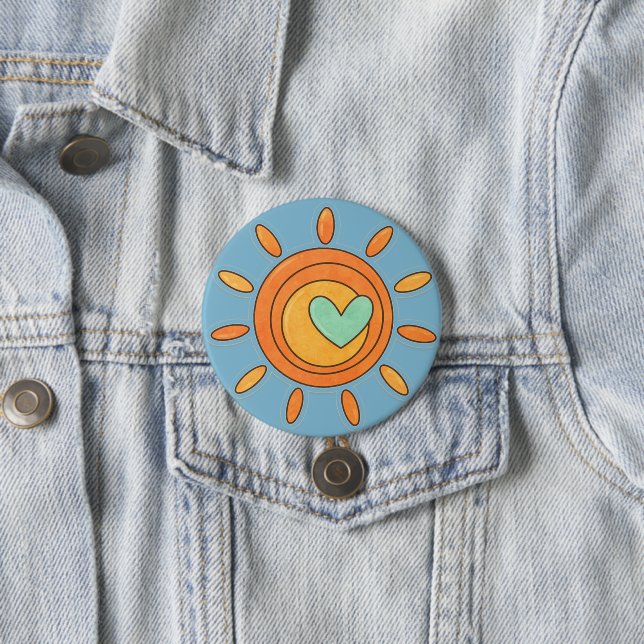 Sunshine of Love ☀️💚 7.5 Cm Round Badge (In Situ)