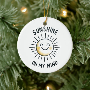 Sunshine On My Mind Ceramic Tree Decoration
