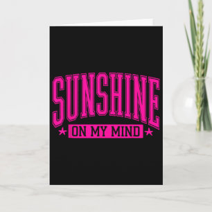 Sunshine On My Mind Hawaii Beach Summer Vacation F Card