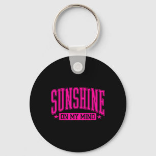 Sunshine On My Mind Hawaii Beach Summer Vacation F Key Ring