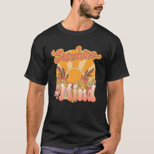 Sunshine On My Mind Retro Vintage Boho Peace Hippi T-Shirt