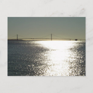 Sunshine on the Mackinac Bridge, Michigan Postcard