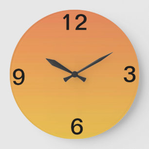 Sunshine Orange Large Clock