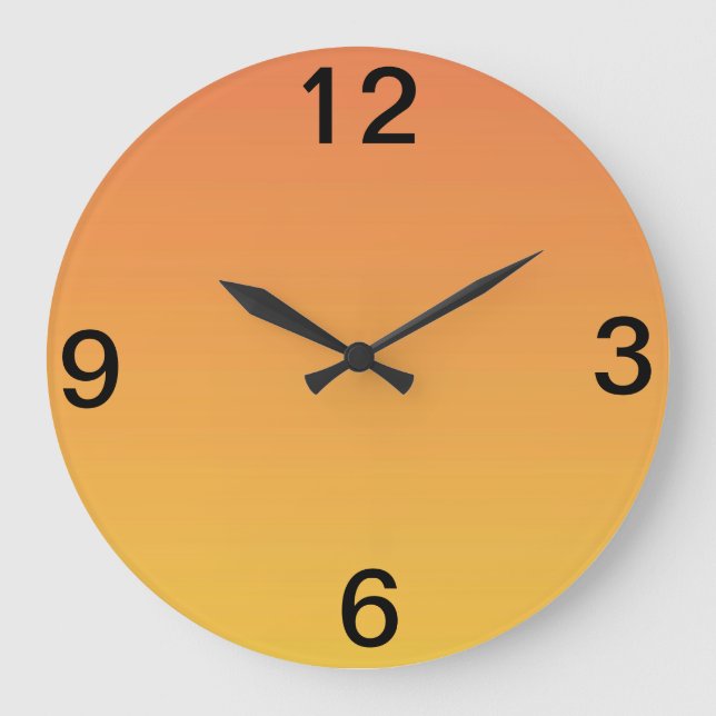 Sunshine Orange Large Clock (Front)