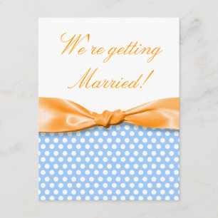 Sunshine Orange Ribbon w/ Polka Dots Invitation