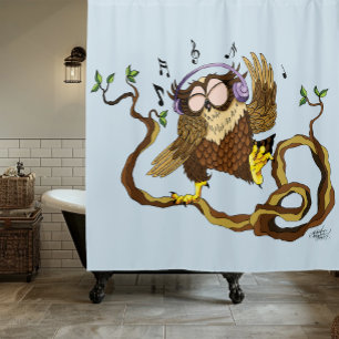 Sunshine Owl Shower Curtain