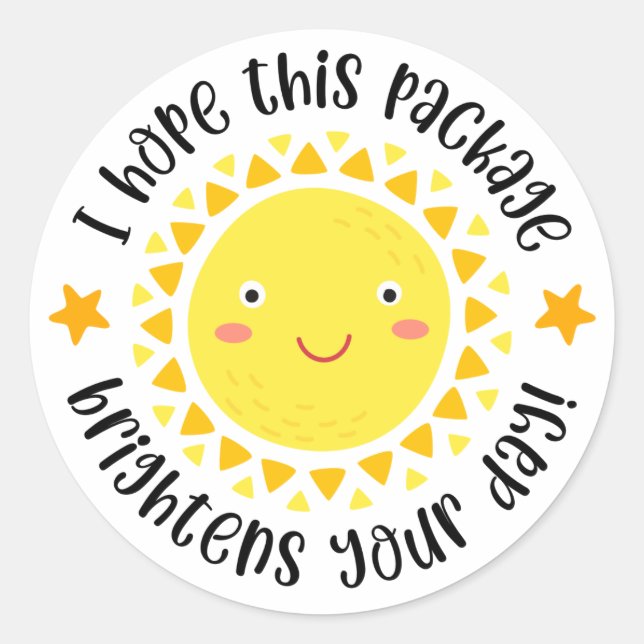 Sunshine package sticker (Front)