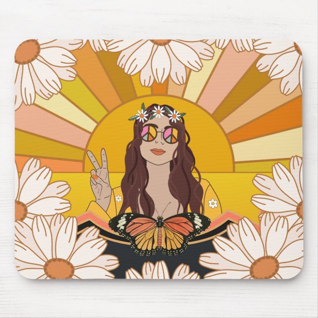 Sunshine Peace Mouse Mat (Front)