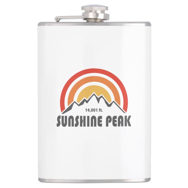 Sunshine Peak Hip Flask (Front)