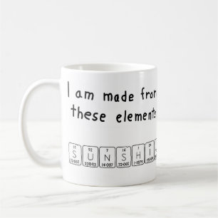 Sunshine periodic table name mug