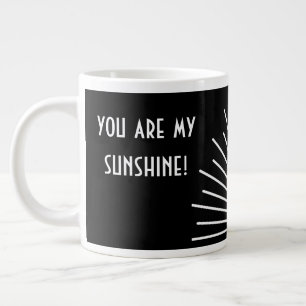 Sunshine Personalised Black White Large Coffee Mug