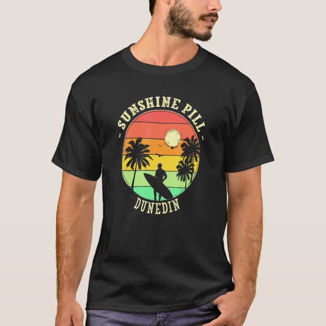 Sunshine Pill Dunedin Summer Florida Tropical Beac T-Shirt (Front)