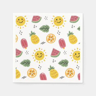Sunshine, Pineapples, Watermelons, oranges Napkin
