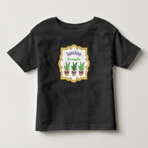 Sunshine Pineapples Wearing Retro Sunglasses Toddler T-Shirt