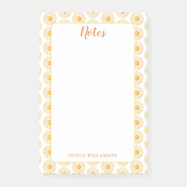 Sunshine Planner Pages To Do List Post-it Notes (Front)
