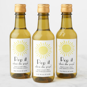 Sunshine Pop it when she Pops  Wine Lab Wine Label
