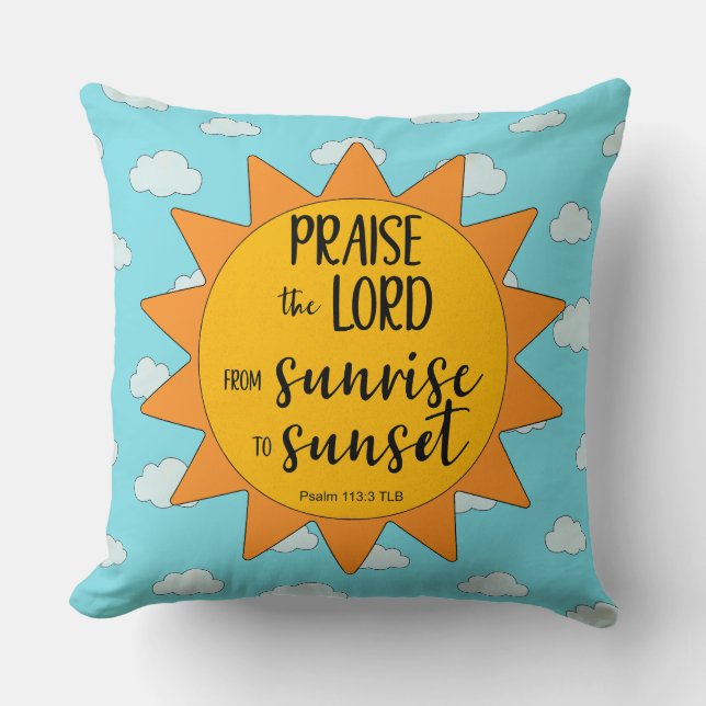 Sunshine Praise the Lord Cushion (Front)
