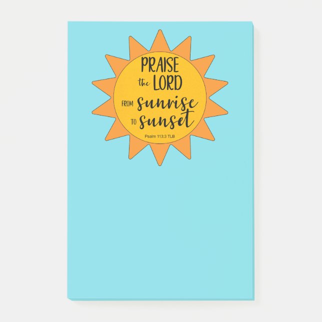 Sunshine Praise the Lord Post-it Notes (Front)