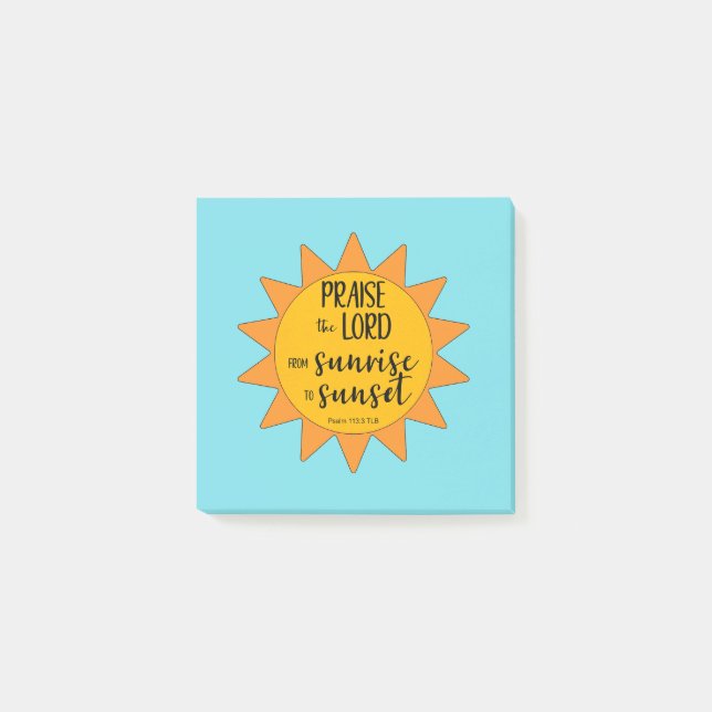 Sunshine Praise the Lord Post-it Notes (Front)