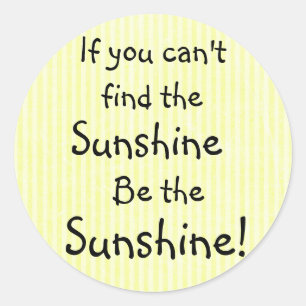 Sunshine Quote Yellow Inspirational Stickers