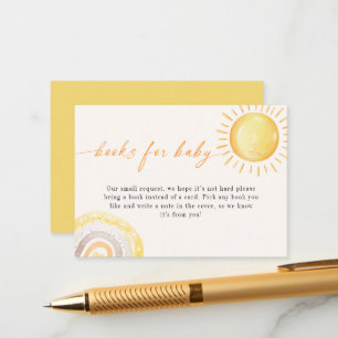 Sunshine & Rainbow  Books For Baby Enclosure Card