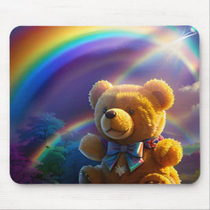 Sunshine Rainbow Teddy Bear Wonderland Mouse Mat