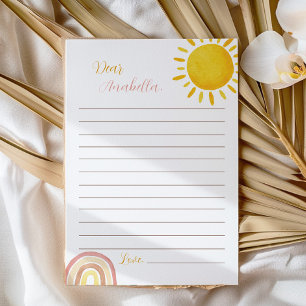 Sunshine Rainbow Time Capsule Note Message Card