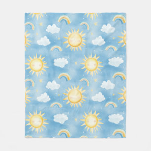Sunshine Rainbows and Bright Sky Cozy Blanket