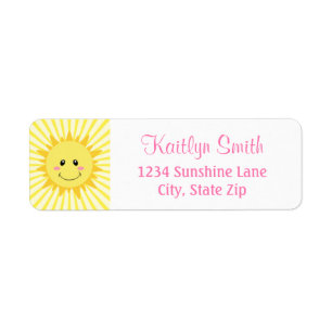 Sunshine Return Address Label