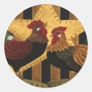 Sunshine Rooster Classic Round Sticker