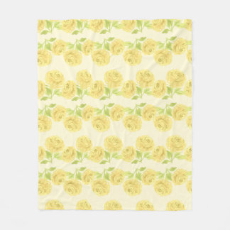 Sunshine Rose Garden Fleece Blanket
