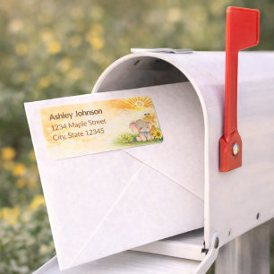 Sunshine Safari Baby Shower Label