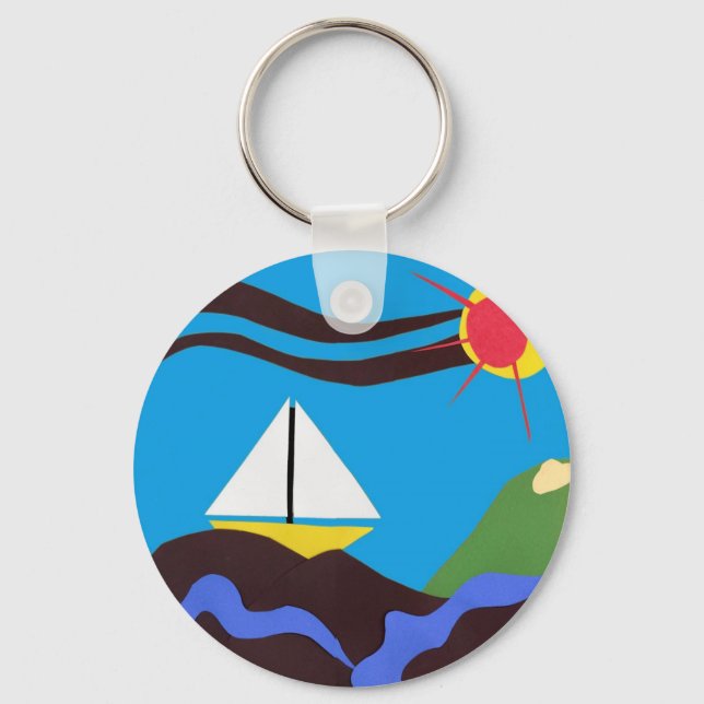 Sunshine Sailor Key Key Ring (Front)