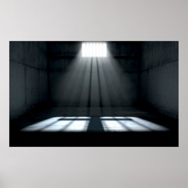 Sunshine Shining In Prison Cell Window Poster (Front)