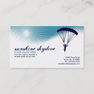 sunshine skydiving business card
