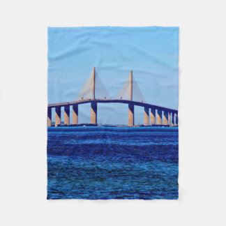 Sunshine Skyway Bridge Fleece Blanket