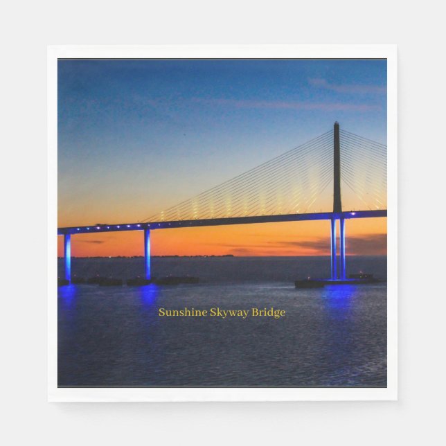 Sunshine Skyway Bridge, Florida Napkin (Front)
