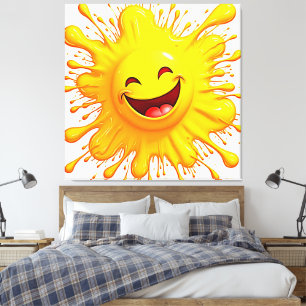 Sunshine Smiles: Bursting Joy Canvas Print
