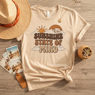 Sunshine State Of Mind Retro Groovy Rainbow T-Shirt