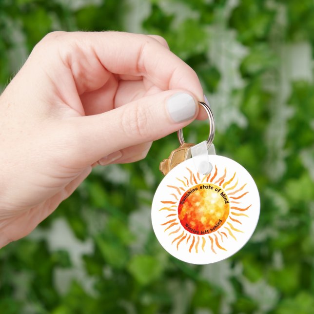 Sunshine state of Mind, Worries left behind Key Ring (Hand)