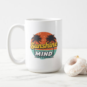 Sunshine State Summer Mug, Retro Beach Coffee Cup