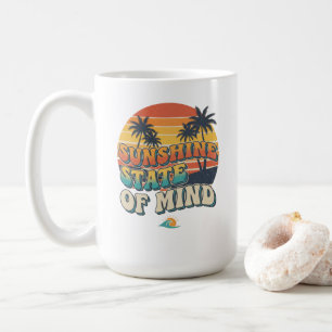 Sunshine State Summer Mug, Retro Beach Coffee Cup
