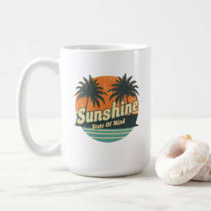 Sunshine State Summer Mug, Retro Beach Coffee Cup