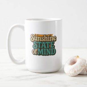 Sunshine State Summer Mug, Retro Beach Coffee Cup