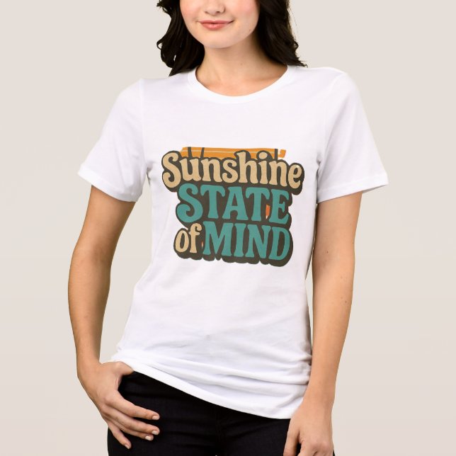Sunshine State Tee, Retro Beach Vacation Shirt (Front)