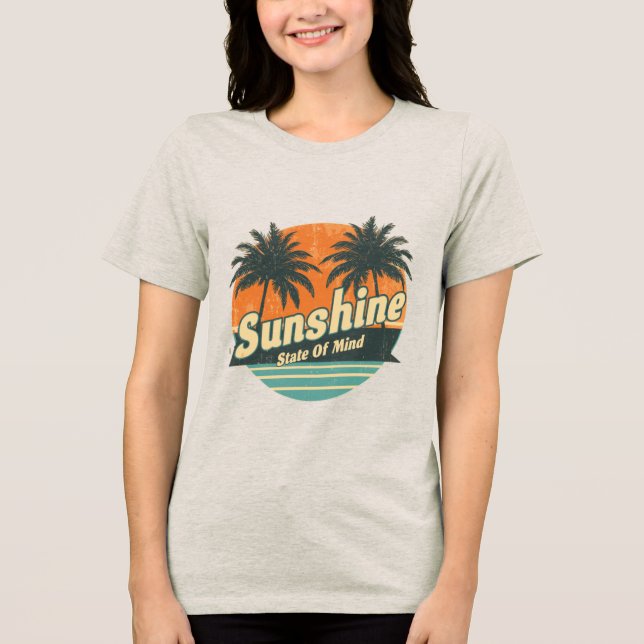 Sunshine State Tee, Retro Beach Vacation Shirt (Front)