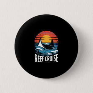 Sunshine Stingray Reef Cruise For Ocean Lovers 6 Cm Round Badge
