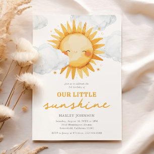 Sunshine Summer Kids Birthday Party Invitation