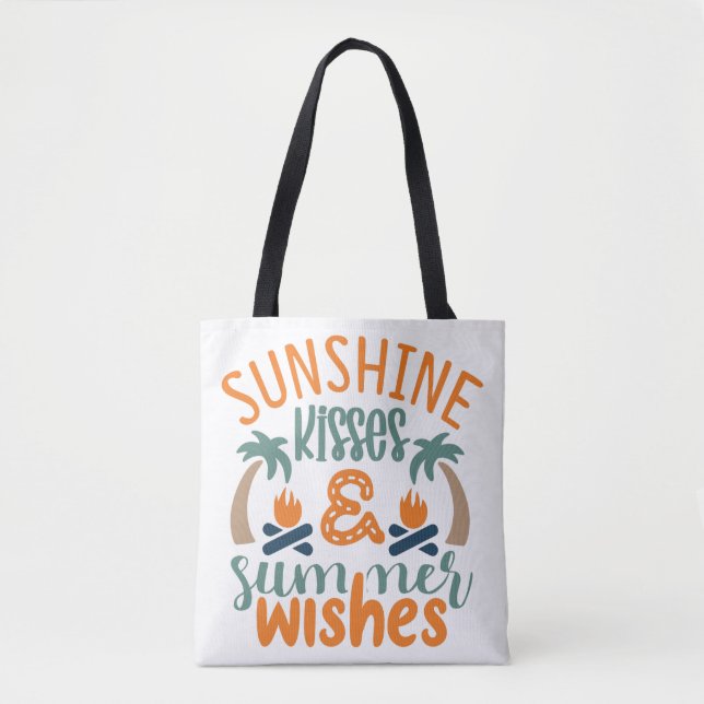 Sunshine Summer quote Tote Bag (Front)