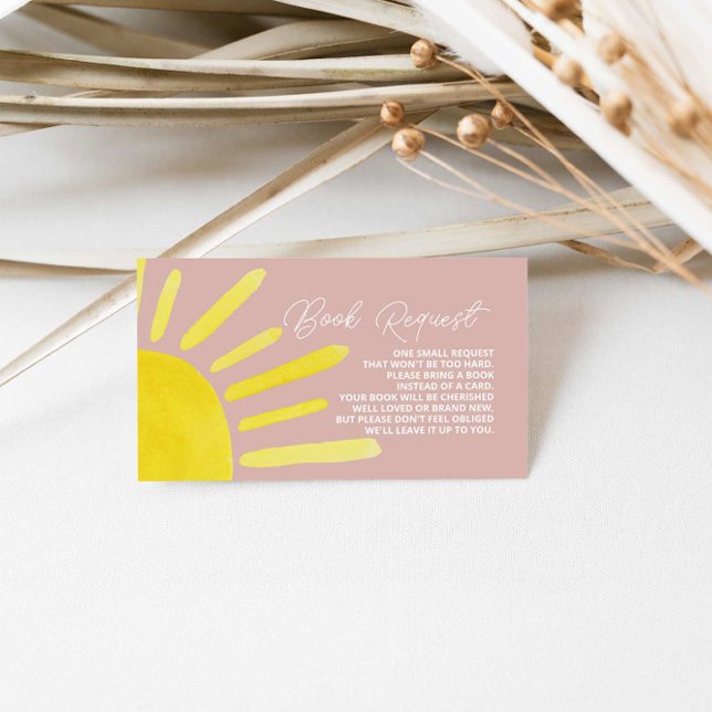 Sunshine Sun Baby Shower Book Request  Enclosure Card (Creator Uploaded)
